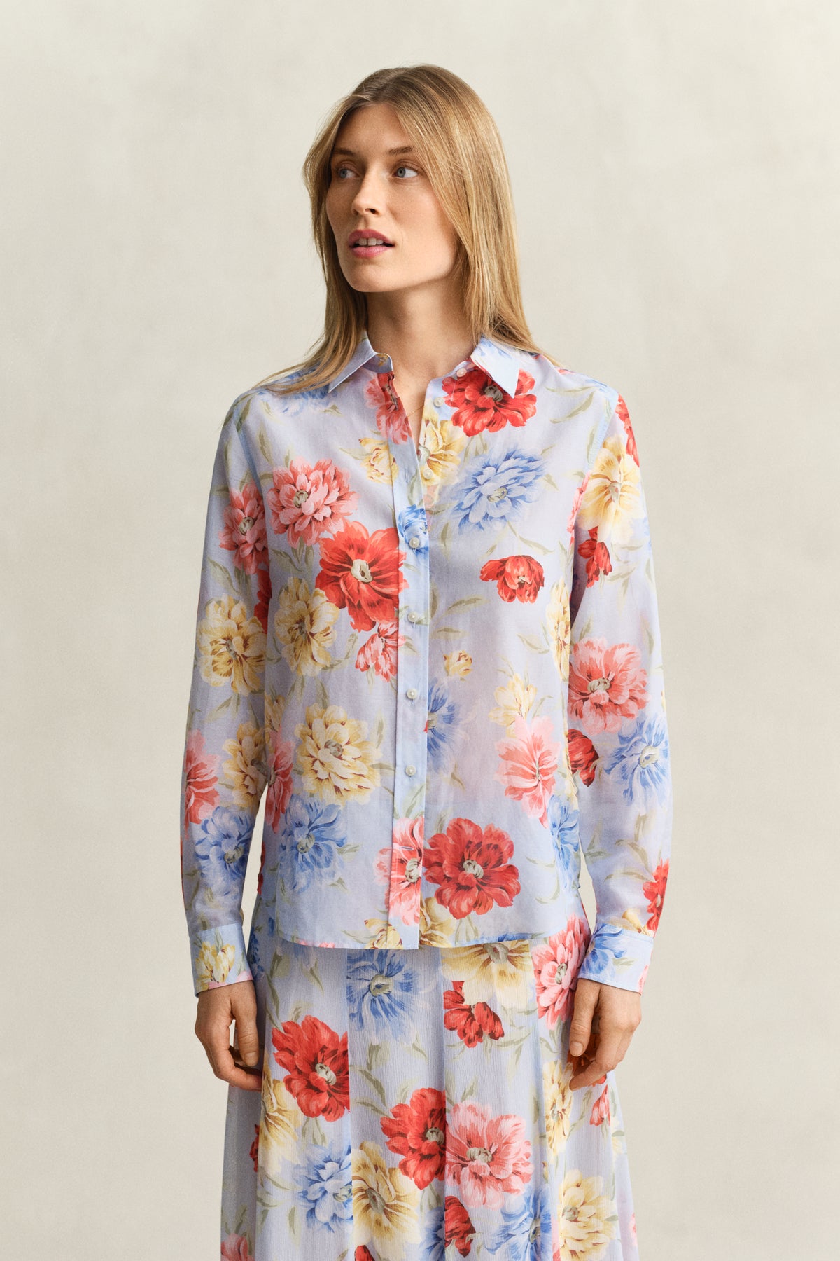 Floral Cotton Silk Shirt