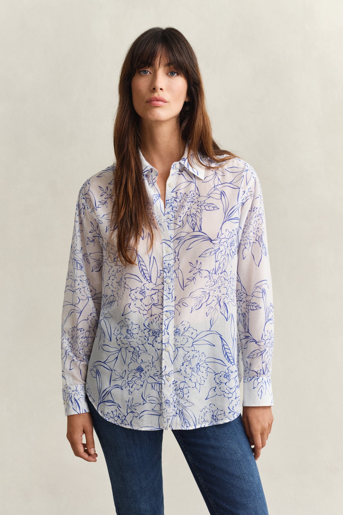 Floral Cotton Silk Shirt