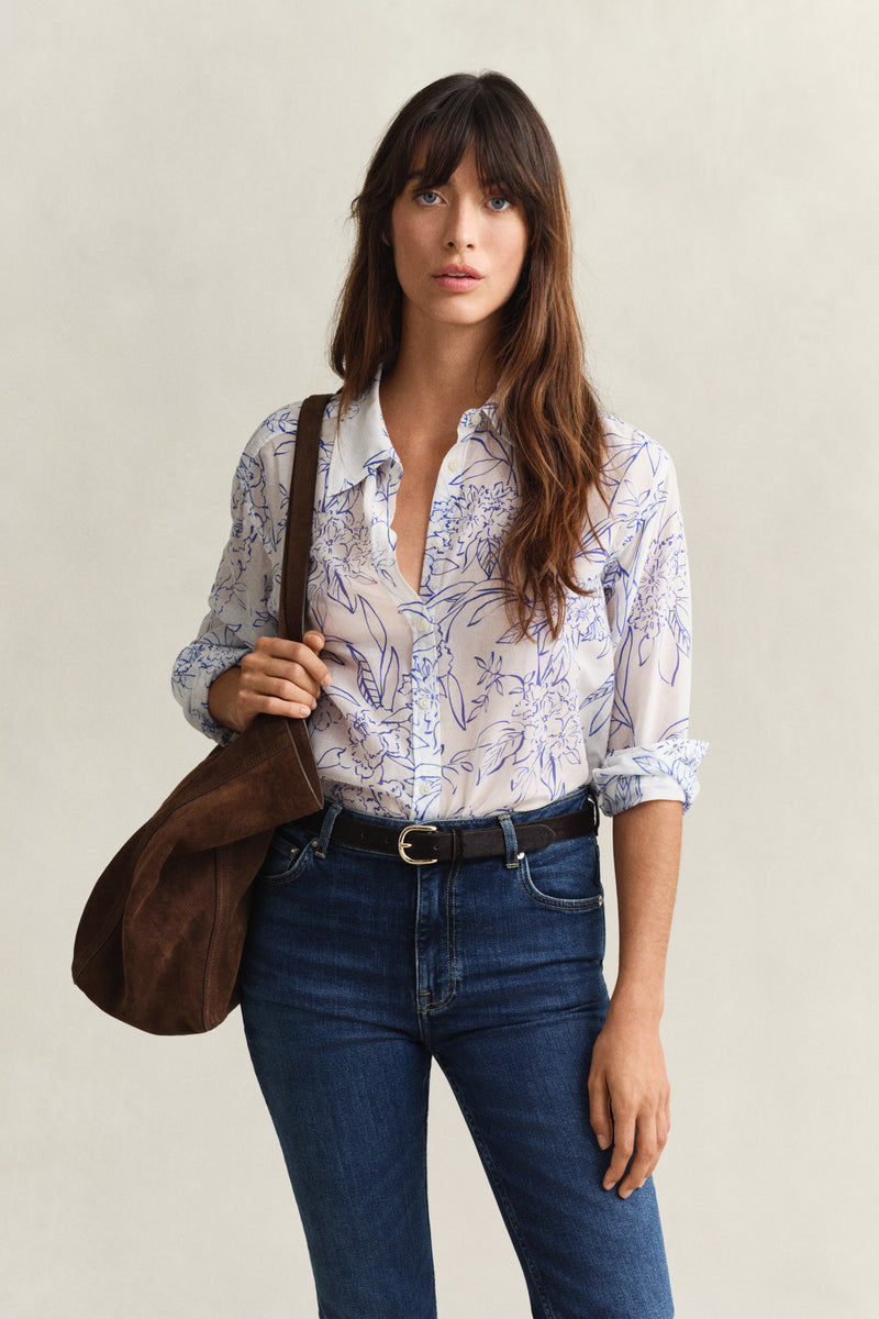 Floral Cotton Silk Shirt