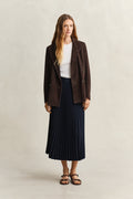 EVENING BLUE, Pleated Midi Skirt BY GANT AU.