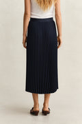 EVENING BLUE, Pleated Midi Skirt, BACK-VIEW BY GANT AU.
