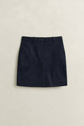 EVENING BLUE, CHINO SKIRT, FLAT-LAY BY GANT AU.