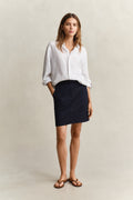 EVENING BLUE, CHINO SKIRT, FRONT-VIEW BY GANT AU.