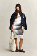 EGGSHELL, STRETCH COTTON CABLE SS DRESS BY GANT AU.