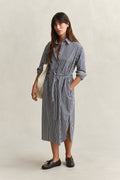 CLASSIC BLUE, CLASSIC POPLIN STRIPE SHIRT DRESS BY GANT AU.