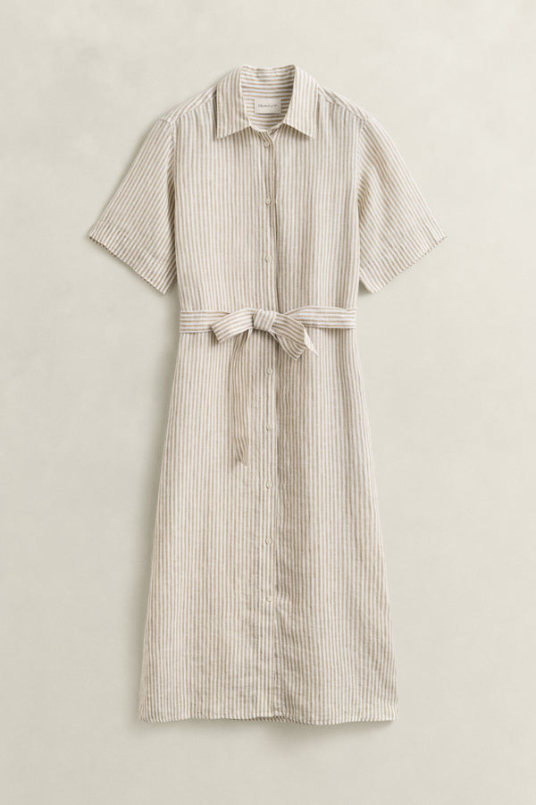 Striped Linen Shirt Dress