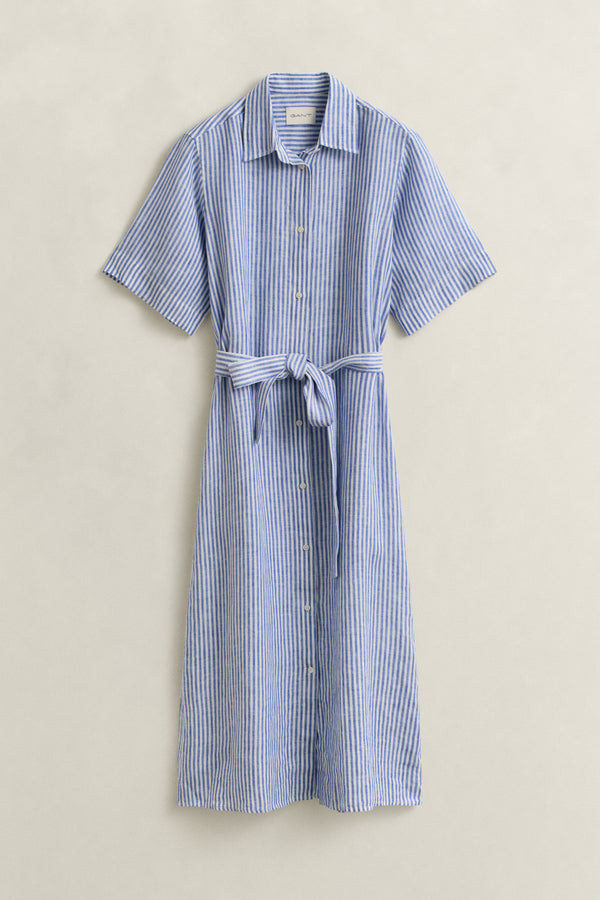 Striped Linen Shirt Dress