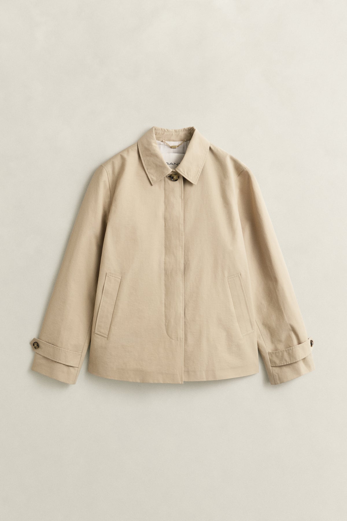 OAT BEIGE, Short Car Coat, FLAT-LAY BY GANT AU.