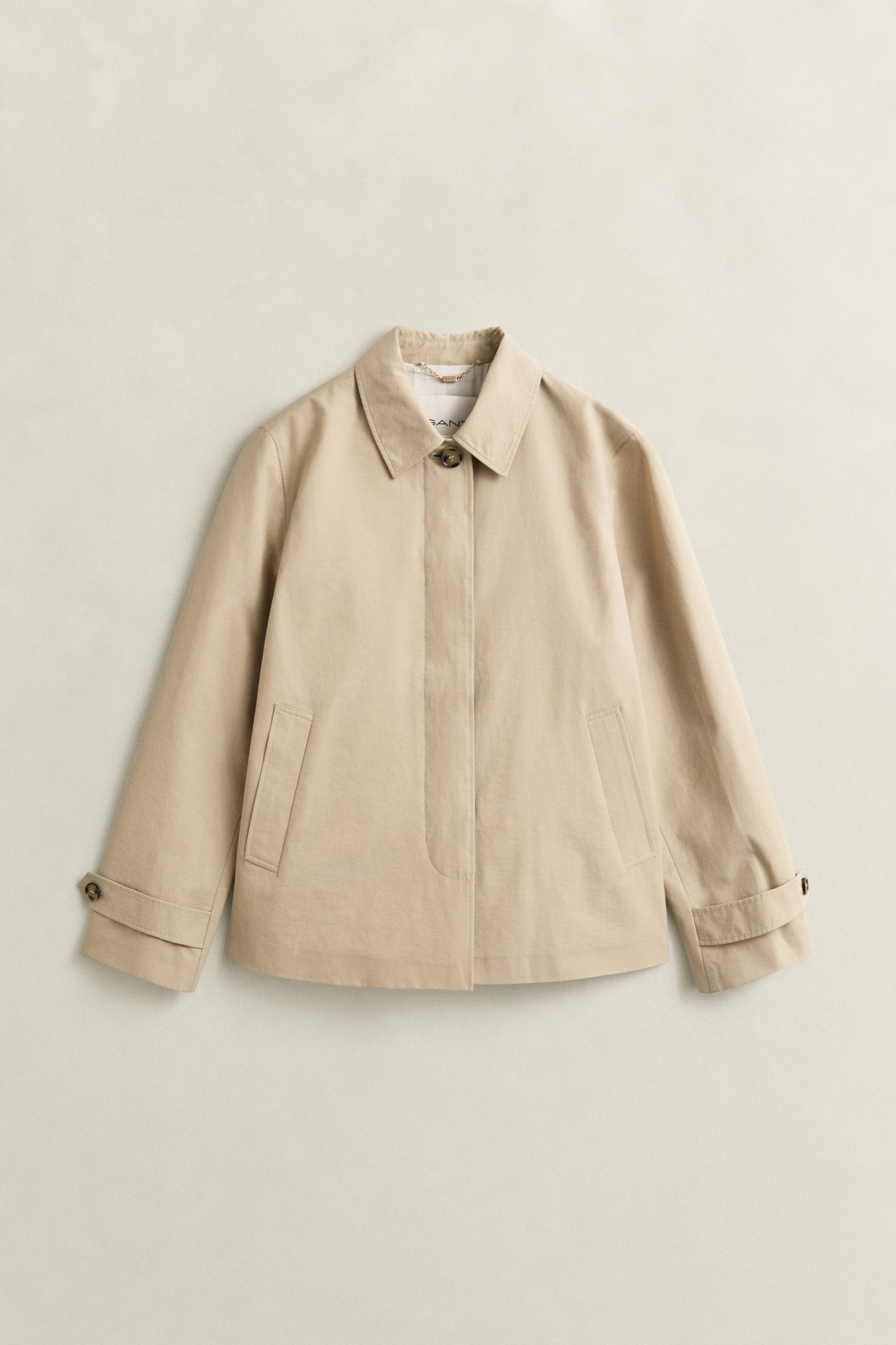 OAT BEIGE, Short Car Coat, FLAT-LAY BY GANT AU.