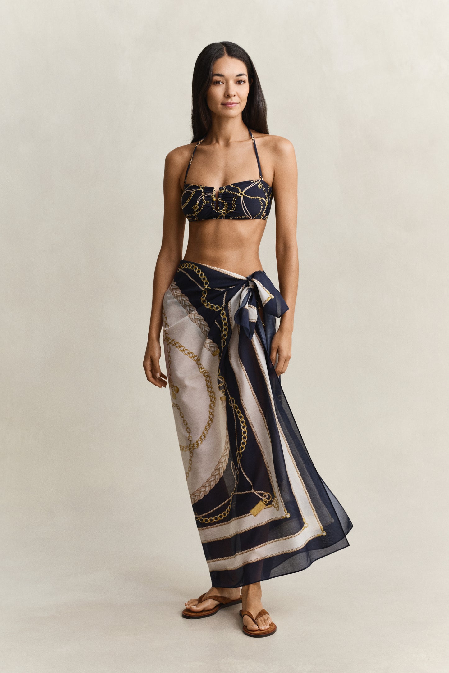 EVENING BLUE, CHAIN PRINT SARONG BY GANT AU.