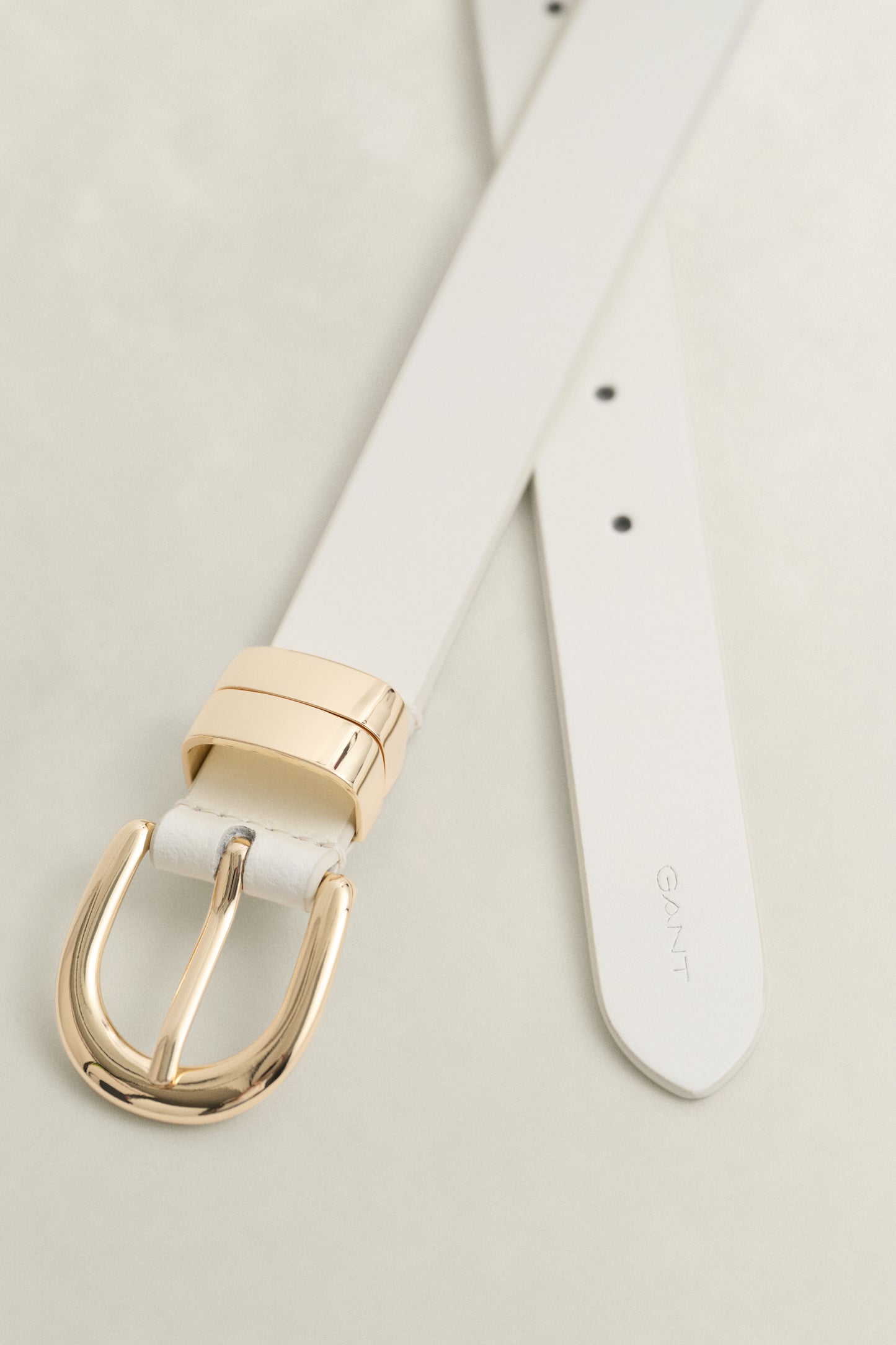 CREAM, Chunky Keeper Leather Belt, CLOSE-UP BY GANT AU.