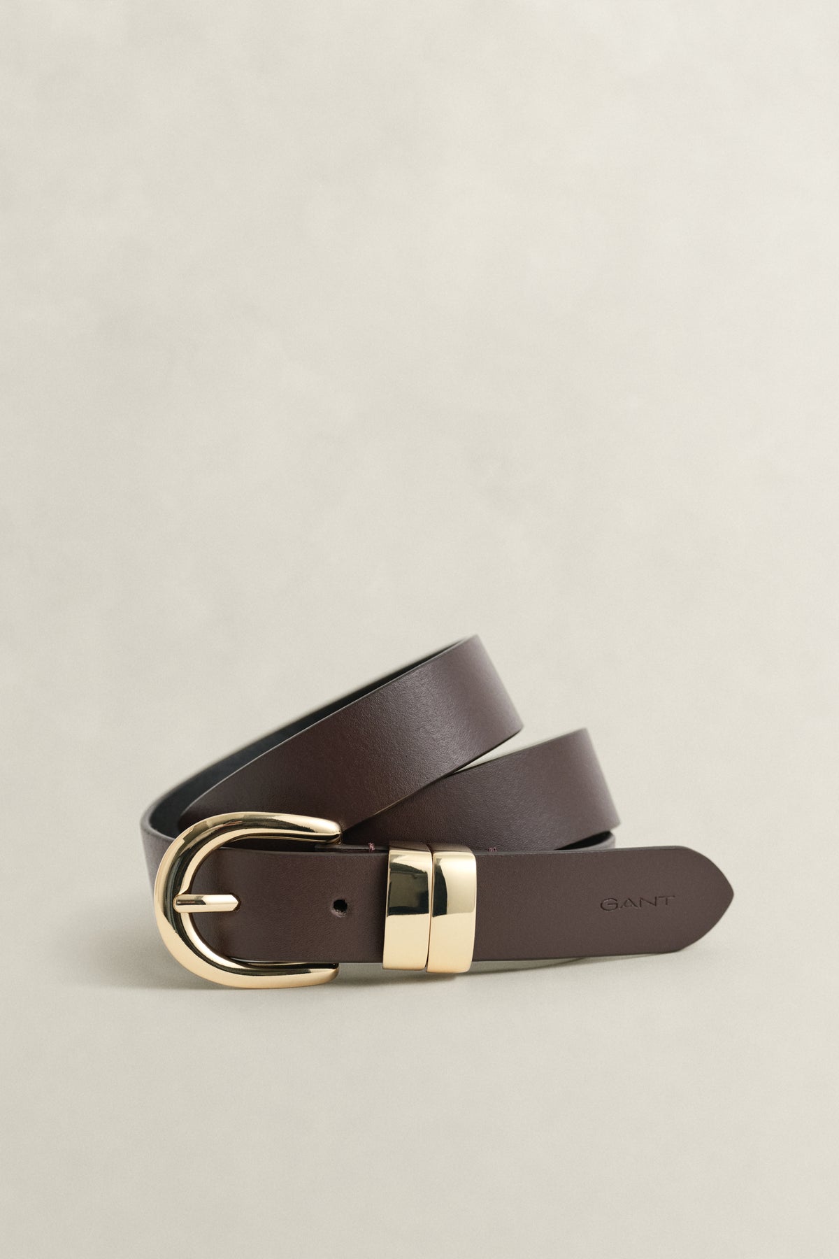 SOIL BROWN, Leather Belt BY GANT AU.