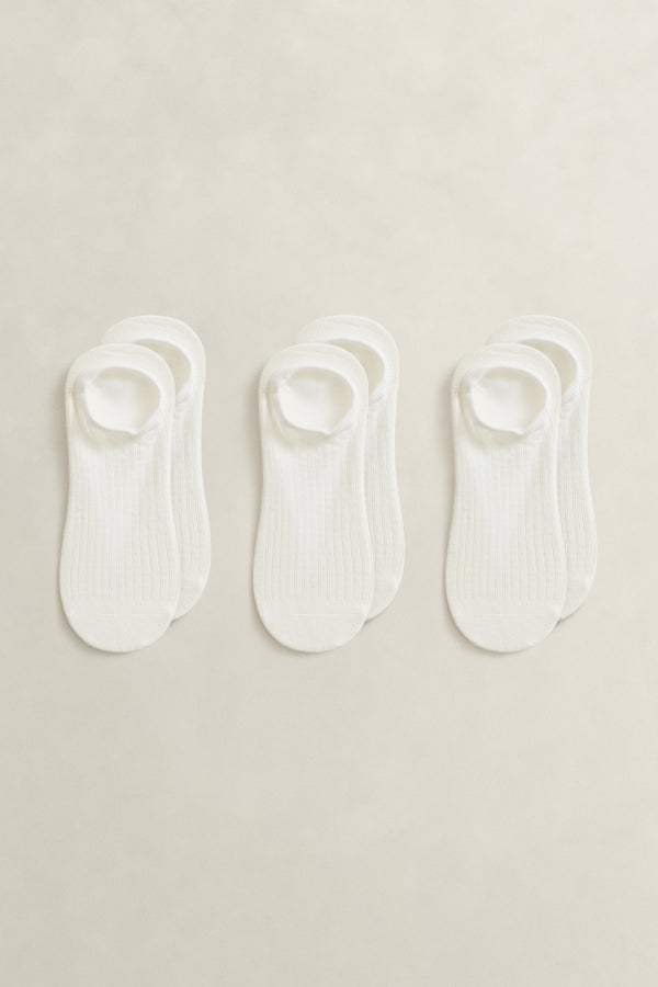 EGGSHELL, 3-Pack Lyocell Ankle Socks BY GANT AU.