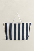 NAVY, AOP CANVAS BEACH BAG, FRONT-VIEW BY GANT AU.