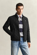 BLACK, QUILTED WINDCHEATER BY GANT AU.