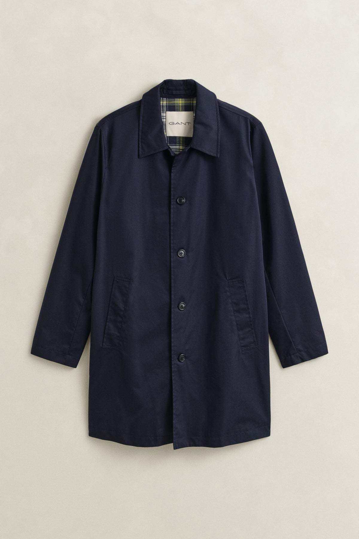 EVENING BLUE, COTTON BLEND CAR COAT, FLAT-LAY BY GANT AU.