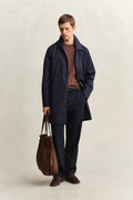 EVENING BLUE, COTTON BLEND CAR COAT BY GANT AU.