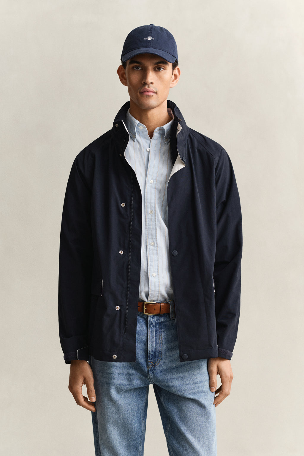 NAVY, SAILOR JACKET, FRONT-VIEW BY GANT AU.