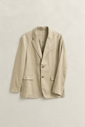 OAT BEIGE, GMNT DYE LINEN BLAZER, FLAT-LAY BY GANT AU.