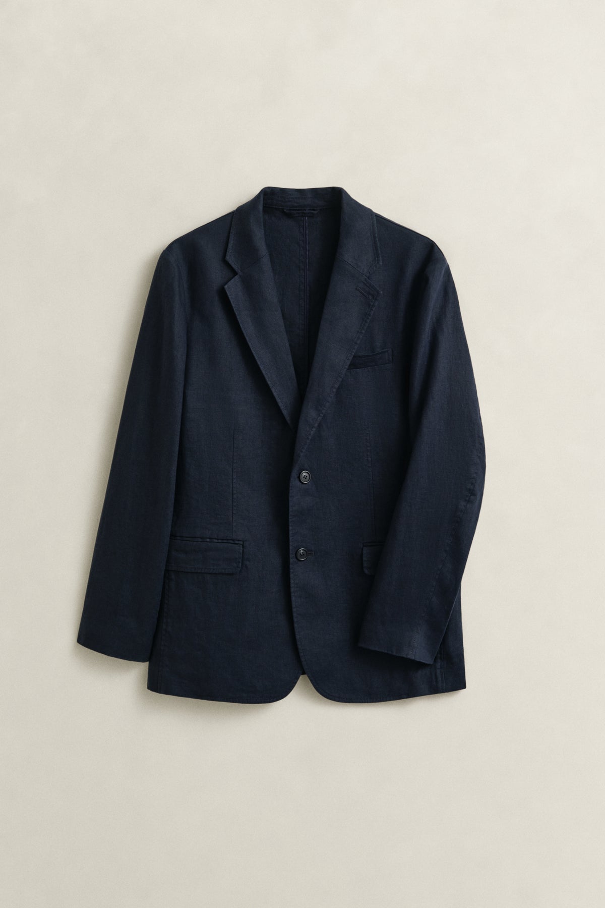 EVENING BLUE, GMNT DYE LINEN BLAZER BY GANT AU.