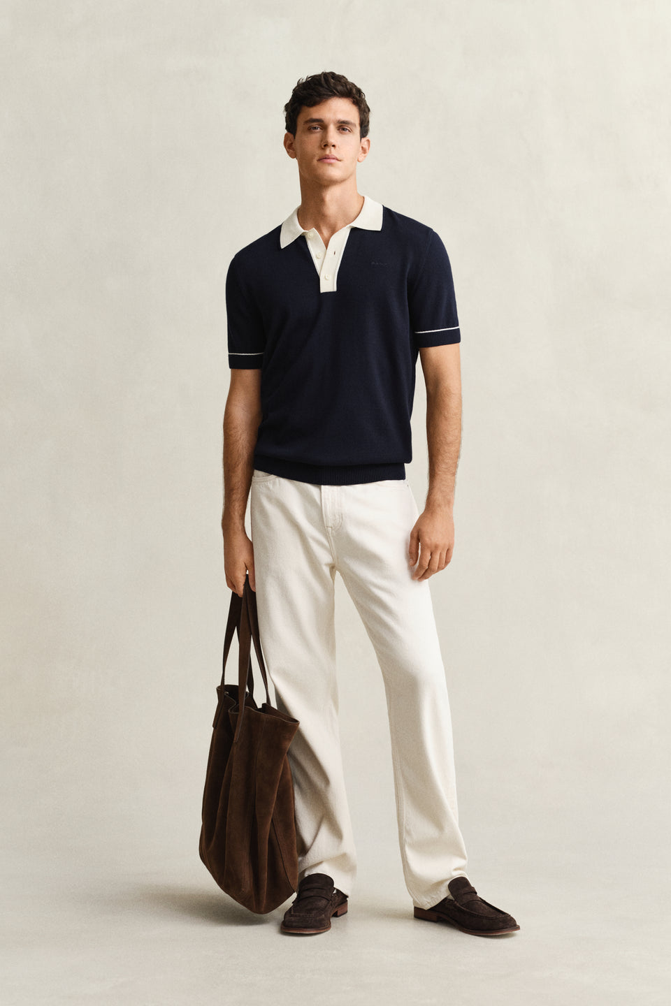 Cotton Modal Polo Sweater