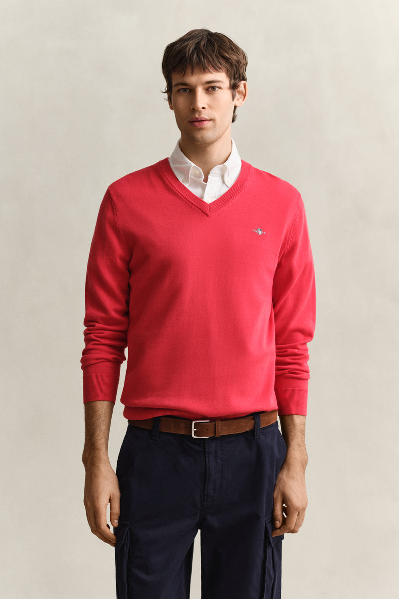 Classic Cotton V-Neck Sweater