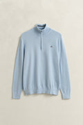 FRESH BLUE, CLASSIC COTTON HALF ZIP, FLAT-LAY BY GANT AU.