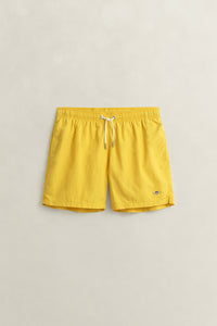 MUSTARD YELLOW, Swim Shorts, FRONT-VIEW BY GANT AU.