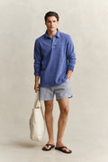 VINTAGE BLUE, STRIPED SEERSUCKER SWIM SHORTS BY GANT AU.