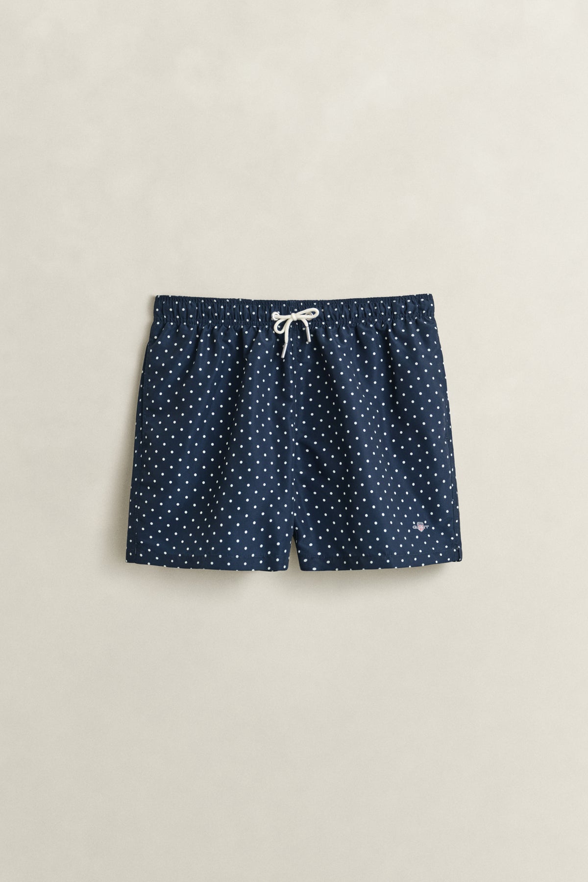 MARINE, DOT PRINT SWIM SHORTS, FRONT-VIEW BY GANT AU.
