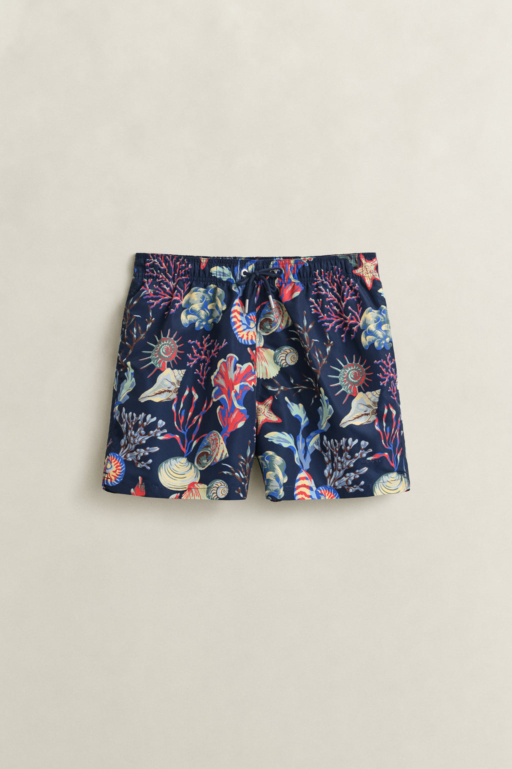 CLASSIC BLUE, SEAWEED PRINT SWIM SHORTS, FRONT-VIEW BY GANT AU.