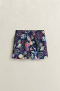 CLASSIC BLUE, SEAWEED PRINT SWIM SHORTS, FRONT-VIEW BY GANT AU.