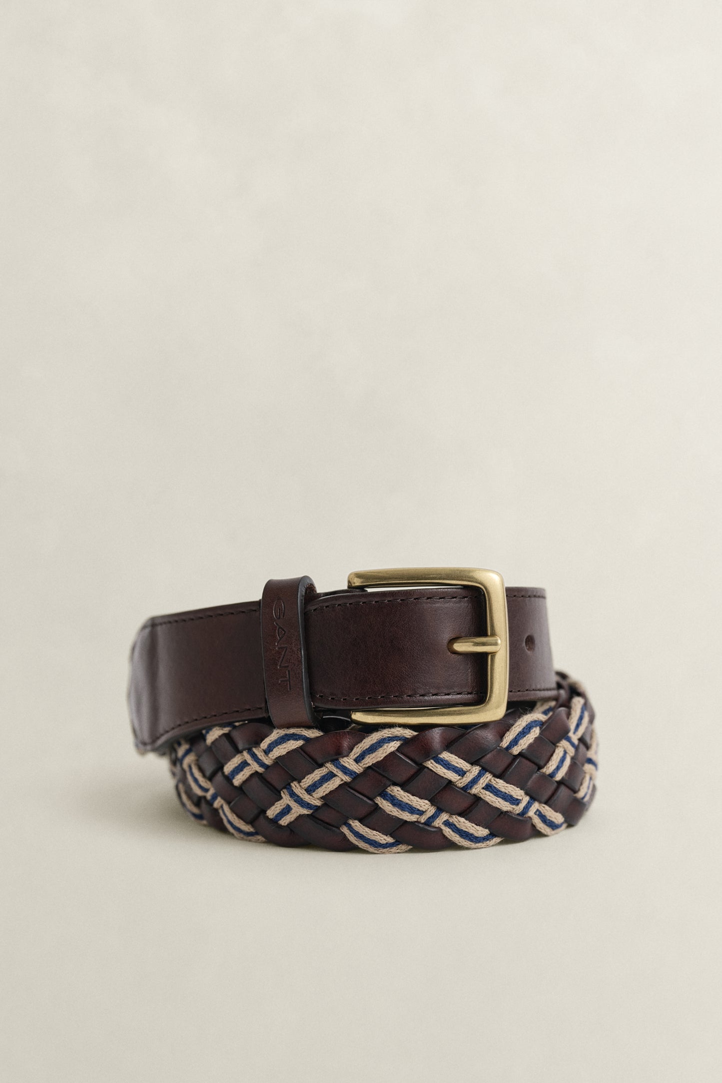 CLASSIC BLUE, MULTICOLOR BRAID BELT BY GANT AU.