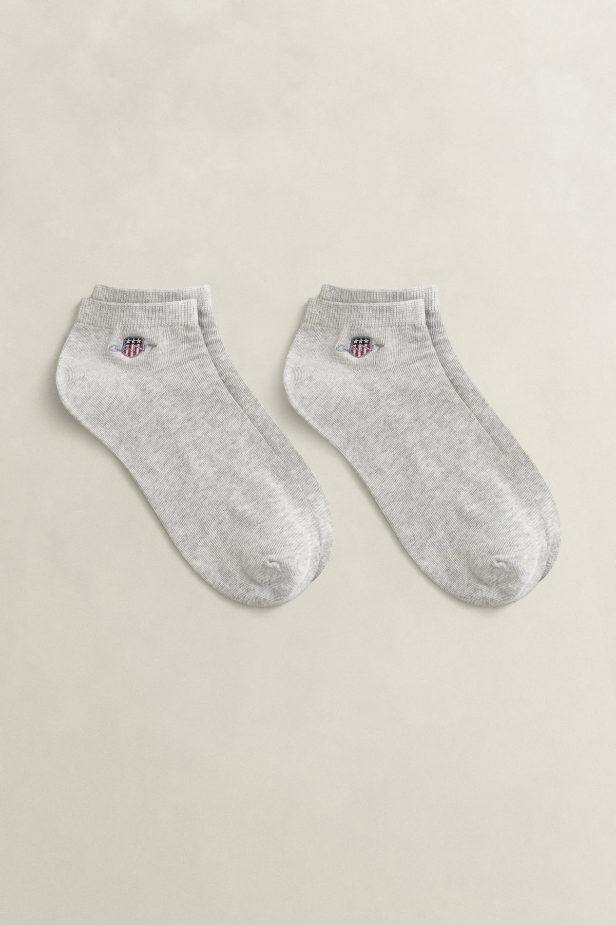 LIGHT GREY MELANGE, 2-Pack Shield Ankle Socks BY GANT AU.