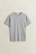 GREY MELANGE, Shield T-Shirt, FLAT-LAY BY GANT AU.