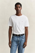 WHITE, Shield T-Shirt, FRONT-VIEW BY GANT AU.