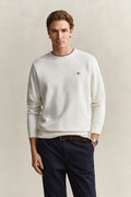 EGGSHELL, REG SHIELD C-NECK SWEAT, FRONT-VIEW BY GANT AU.