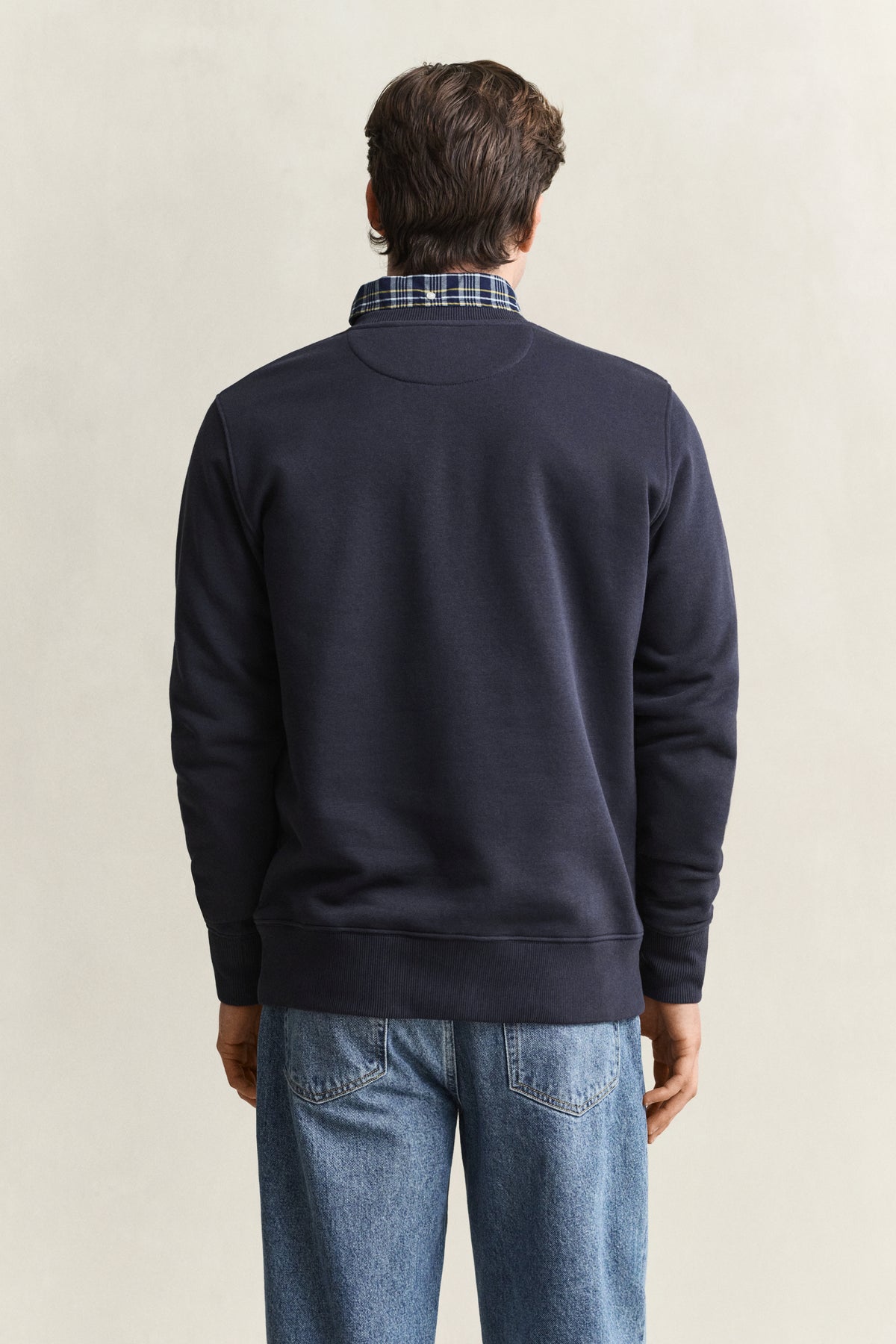 EVENING BLUE, REG SHIELD C-NECK SWEAT, BACK-VIEW BY GANT AU.