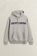 GREY MELANGE, YALE HOODIE, FLAT-LAY BY GANT AU.