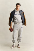GREY MELANGE, YALE HOODIE, FRONT-VIEW BY GANT AU.