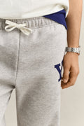 MODEL WEARING YALE SWEATPANTS