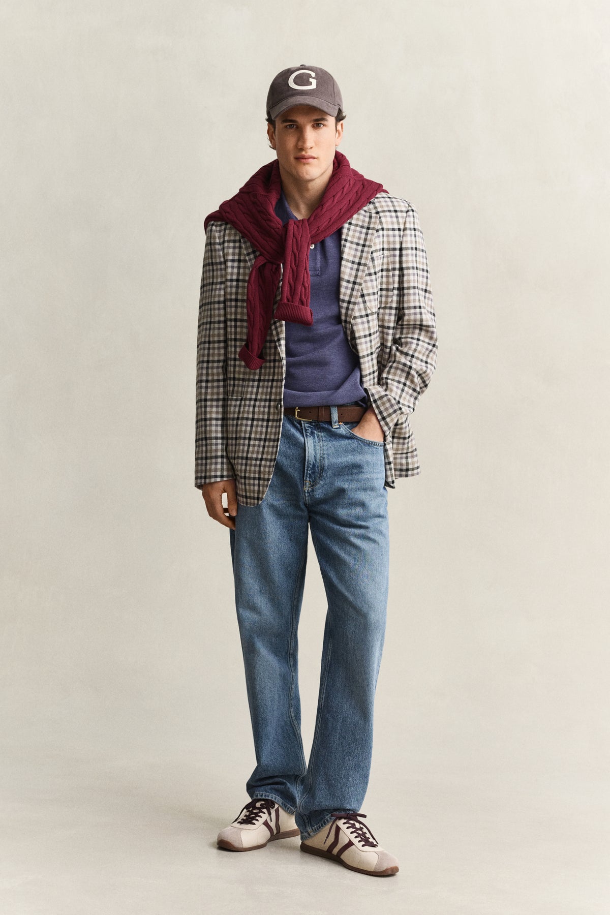DK JEANSBLUE MELANGE, Classic Regular Polo Shirt BY GANT AU.