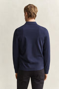 EVENING BLUE, Long Sleeve Polo Shirt, BACK-VIEW BY GANT AU.