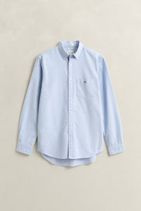 LIGHT BLUE, REG CLASSIC OXFORD SHIRT, FLAT-LAY BY GANT AU.