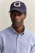 COLLEGE BLUE, REG CLASSIC POPLIN BANKER SHIRT, CLOSE-UP BY GANT AU.