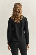 BLACK, REG SHIELD LS T-SHIRT, BACK-VIEW BY GANT AU.
