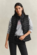 BLACK, Light Down Vest, FRONT-VIEW BY GANT AU.