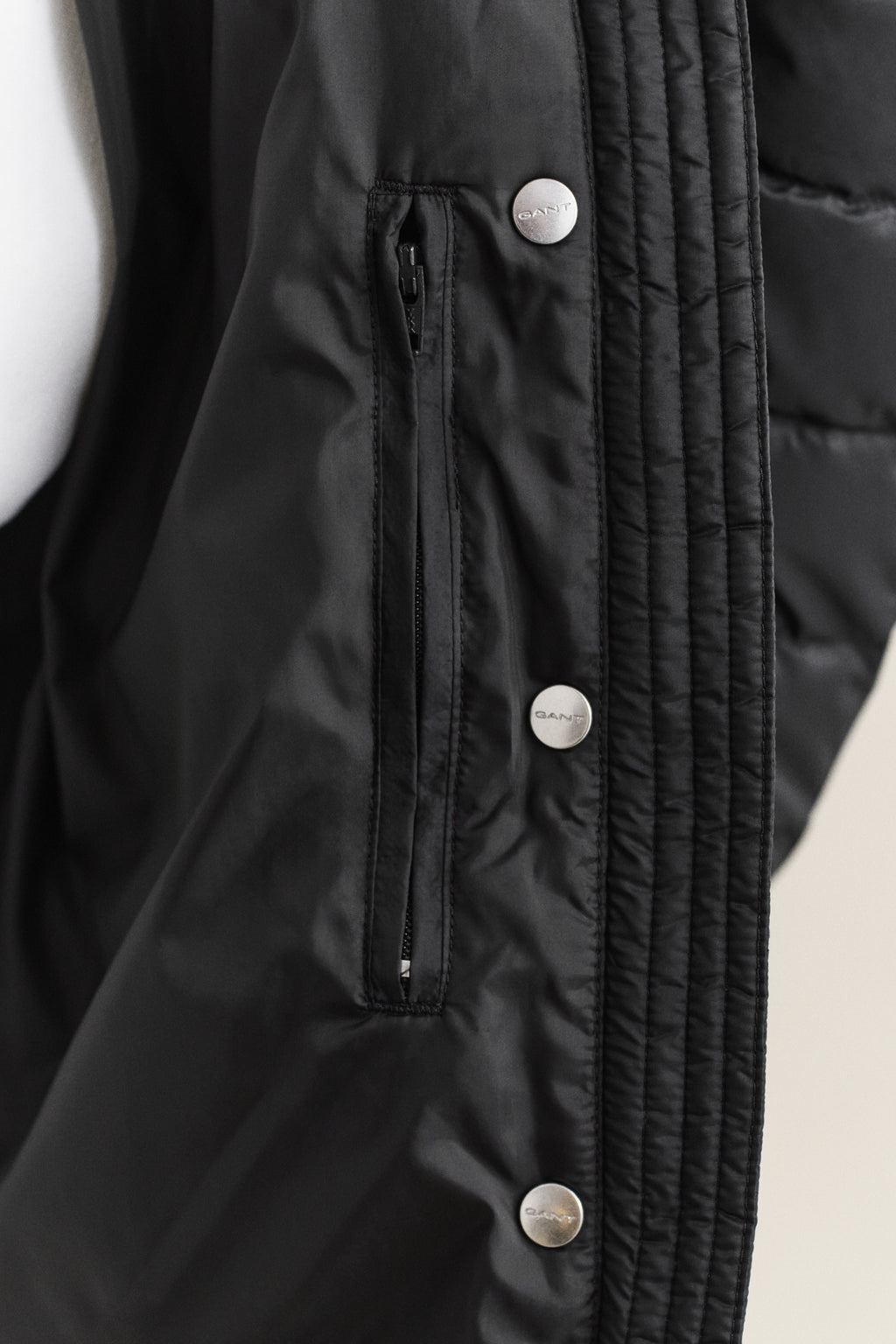 BLACK, Light Down Jacket, CLOSE-UP BY GANT AU.