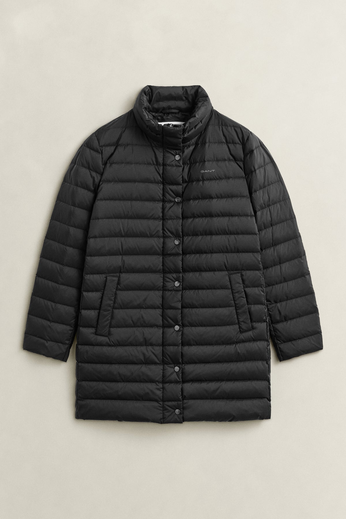 BLACK, LIGHT DOWN COAT BY GANT AU.