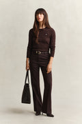 DEEP BROWN, Classic Cable Knit Sweater BY GANT AU.